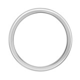 Mappin & Webb 18ct White Gold 2.5mm Luxury D-Shape Court Wedding Ring
