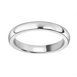 Mappin & Webb 3mm Flat Sided D Shape Ladies Wedding Ring In 18 Carat White Gold