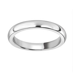 08060547 - 18ct White Gold 3mm Luxury D-Shape Court Wedding Ring