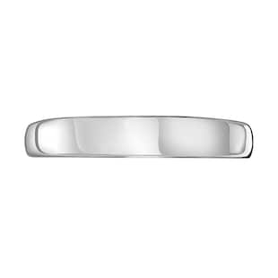 Mappin & Webb 18ct White Gold 3.5mm Luxury D-Shape Court Wedding Ring