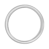 Mappin & Webb 18ct White Gold 4mm Luxury D-Shape Court Wedding Ring