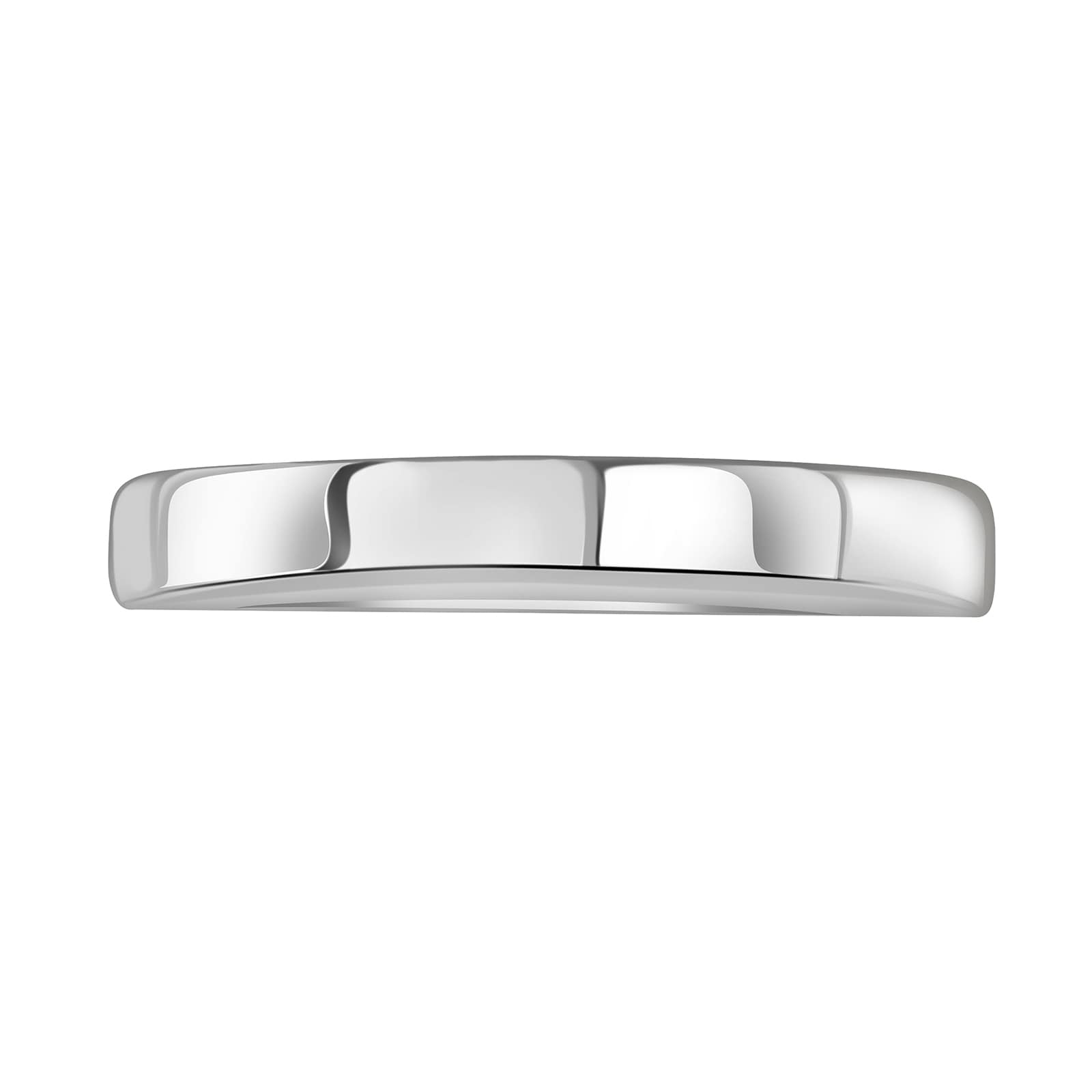 Mappin & Webb 18ct White Gold 3mm Standard Modern Court Court Wedding Ring