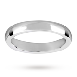 Mappin & Webb 4mm Heavy Court Gents Wedding Ring In 18 Carat White Gold