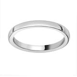 Mappin & Webb 18ct White Gold 2mm Luxury Court Wedding Ring