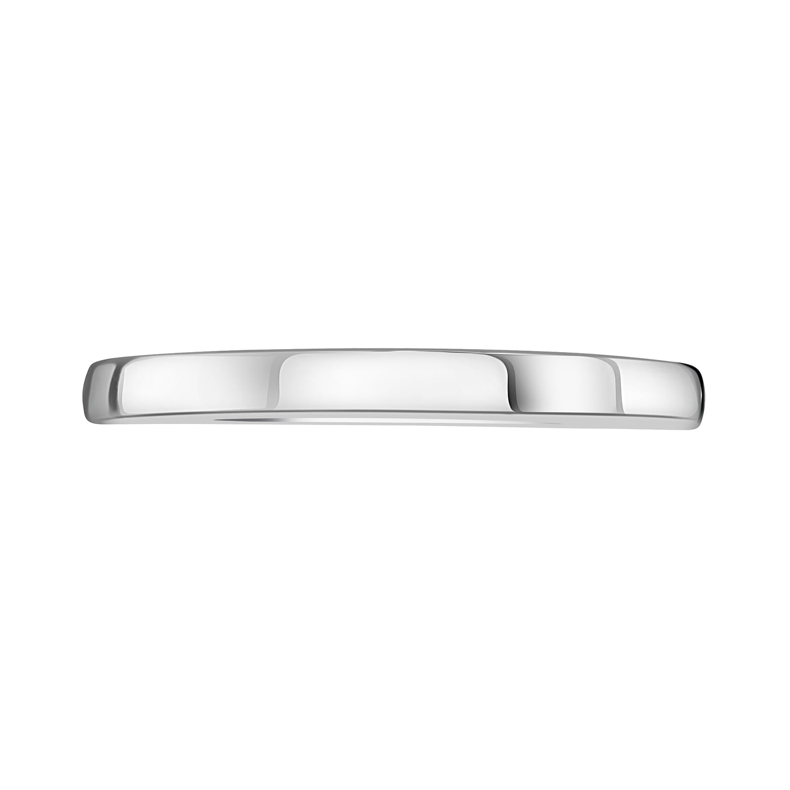 Mappin & Webb 18ct White Gold 2mm Luxury Court Wedding Ring - Ring Size M