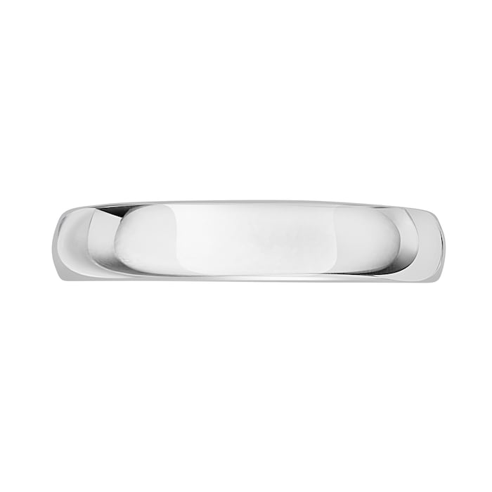 Mappin & Webb 18ct White Gold 4mm Luxury Court Wedding Ring - Ring Size P