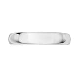 Mappin & Webb 18ct White Gold 4mm Luxury Court Wedding Ring - Ring Size P