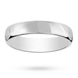 Mappin & Webb 6mm Flat Comfort Fit Gents Court Ring In 18 Carat White Gold