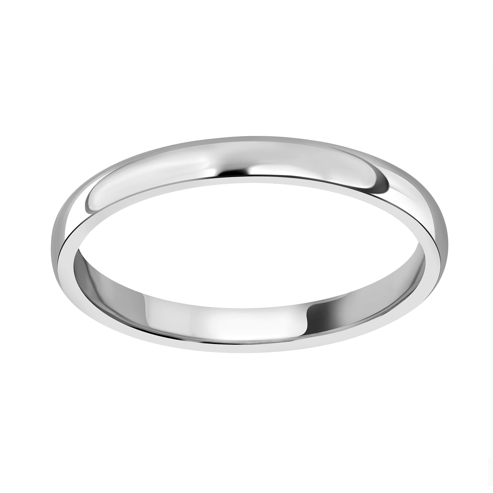 Mappin & Webb 18ct White Gold 2mm Standard Court Wedding Ring