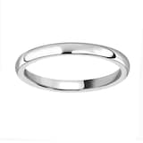 Mappin & Webb 18ct White Gold 2mm Heavy Court Wedding Ring