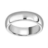 Mappin & Webb 18ct White Gold 6mm Luxury D-shape Court Wedding Ring