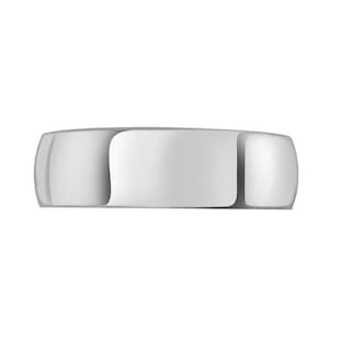 Mappin & Webb 18ct White Gold 7mm Luxury D-shape Court Wedding Ring