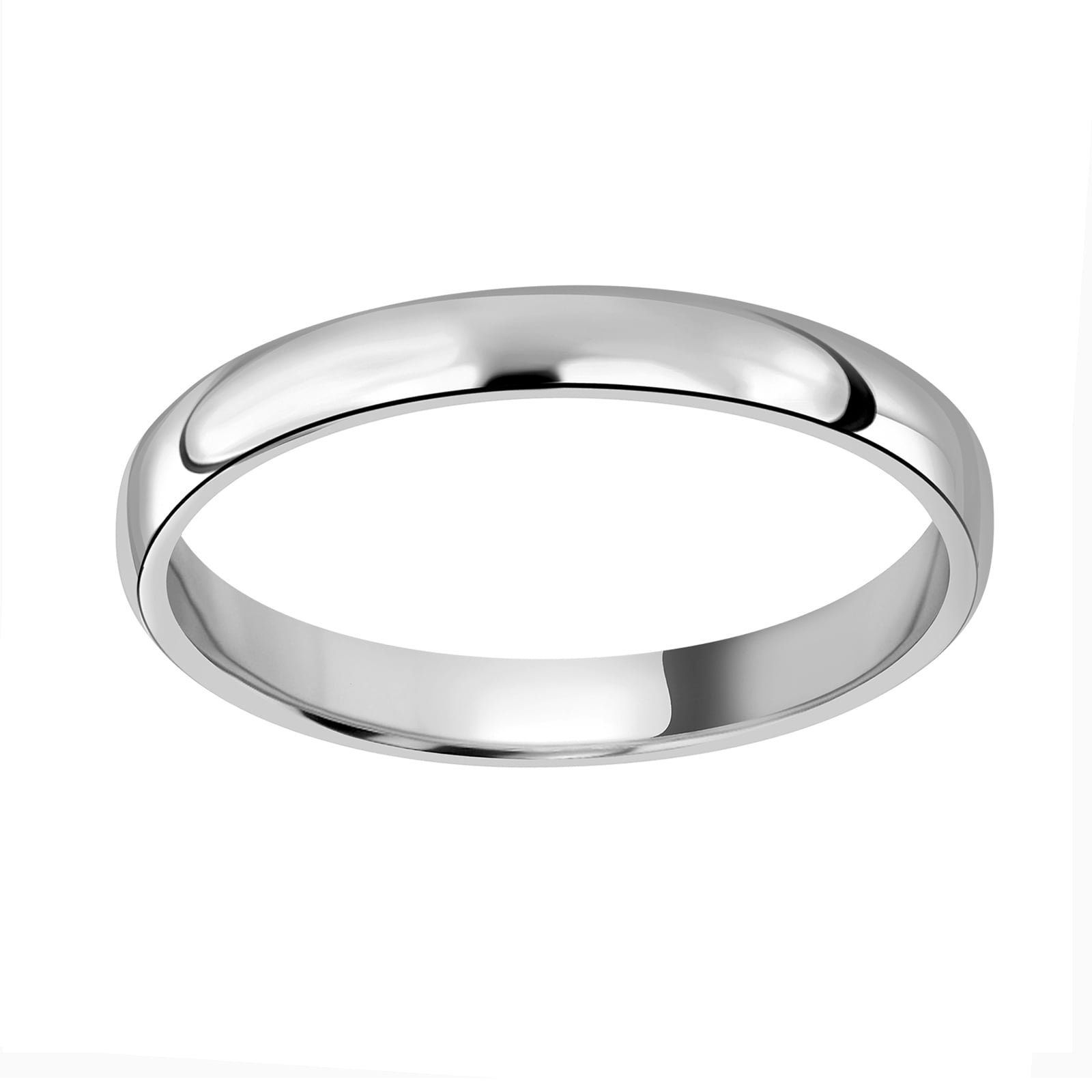 18ct White Gold 2.5mm Standard Modern Court Wedding Ring - Ring Size Y