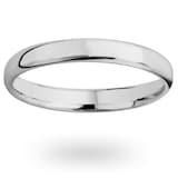 Mappin & Webb 18ct White Gold 2.5mm Luxury Modern Court  Wedding Ring