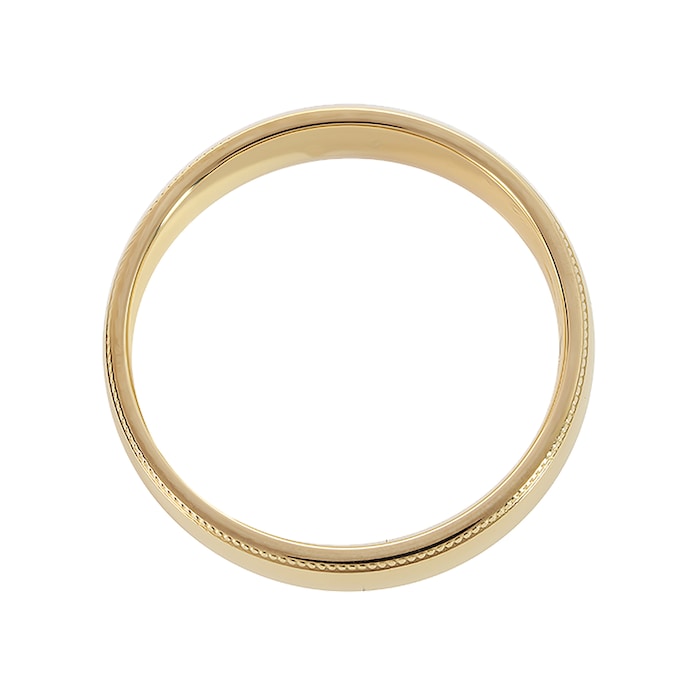 Mappin & Webb 18ct Yellow Gold 5mm Milgrain Edge Wedding Ring