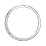 Mappin & Webb 18ct White Gold 6mm Pattern Matt Centre Bevelled Edge Wedding Ring