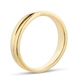 Goldsmiths 9ct Yellow Gold 3.6mm Crossover Wedding Ring
