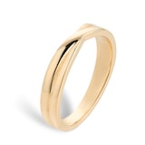 Goldsmiths 9ct Yellow Gold 3.6mm Crossover Wedding Ring - Ring Size N
