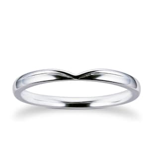 Goldsmiths 9ct White Gold 2mm Dipped Wedding Ring