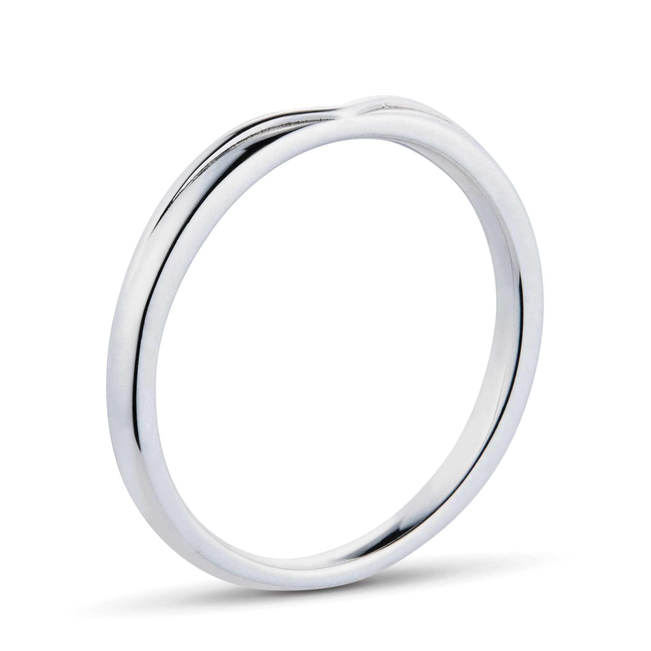 Goldsmiths 9ct White Gold 2mm Dipped Wedding Ring Goldsmiths 9ct White Gold 2mm Dipped Wedding Ring