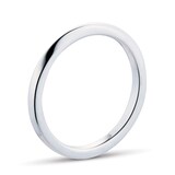 Goldsmiths 9ct White Gold 2mm Twist Wedding Ring - Ring Size M
