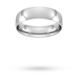 Goldsmiths 6mm Gents Ring In 9ct White Gold