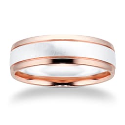 08170050 - 9ct White Gold & Rose Gold Two Tone Wedding Ring