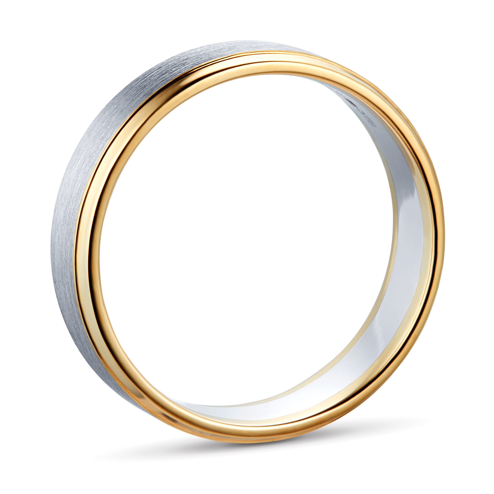 Goldsmiths 9ct Yellow Gold & Palladium Wedding Ring Goldsmiths 9ct Yellow Gold & Palladium Wedding Ring