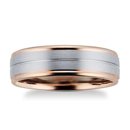 08170065 - 9ct Rose Gold & Palladium Wedding Ring