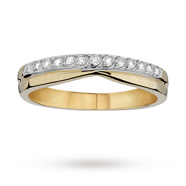 Goldsmiths Ladies Diamond Set Shaped 4mm Wedding Ring In 18 Carat Yellow Gold Goldsmiths Ladies Diamond Set Shaped 4mm Wedding Ring In 18 Carat Yellow Gold