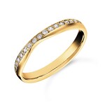 Mappin & Webb 18ct Yellow Gold 0.20cttw Diamond Shaped Wedding Ring