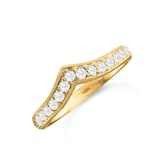 Mappin & Webb 18ct Yellow Gold 0.30cttw Diamond Shaped Wedding Ring