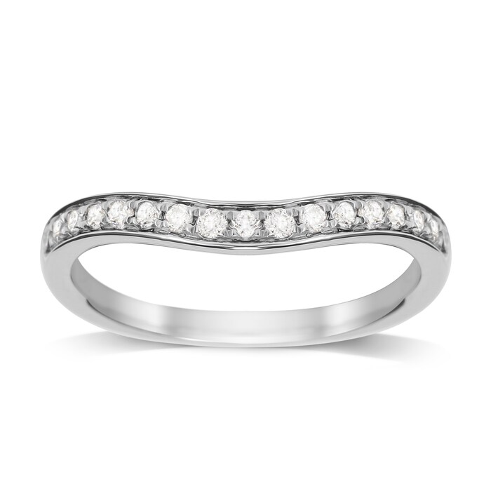 Goldsmiths 18ct White Gold 0.20cttw Diamond Wedding Ring