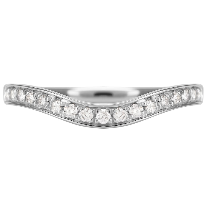 Goldsmiths 18ct White Gold 0.20cttw Diamond Wedding Ring