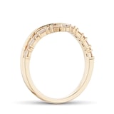 Goldsmiths 18ct Yellow Gold 0.20cttw Shaped Wedding Ring - Ring Size M