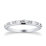 Goldsmiths 18ct White Gold 0.29cttw Mixed Cut Wedding Ring - Ring Size P