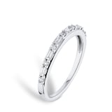 Goldsmiths 18ct White Gold 0.29cttw Mixed Cut Wedding Ring - Ring Size O
