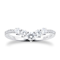 08211166 - 18ct White Gold 0.50ct Diamond Curved Wedding Ring