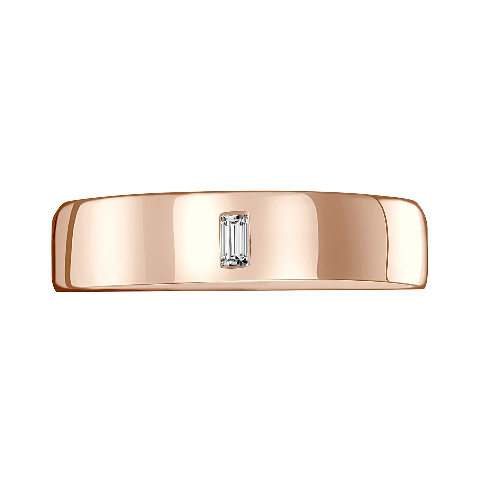 Mappin & Webb 18ct Rose Gold 0.06cttw Emerald Cut Wedding Ring Mappin & Webb 18ct Rose Gold 0.06cttw Emerald Cut Wedding Ring