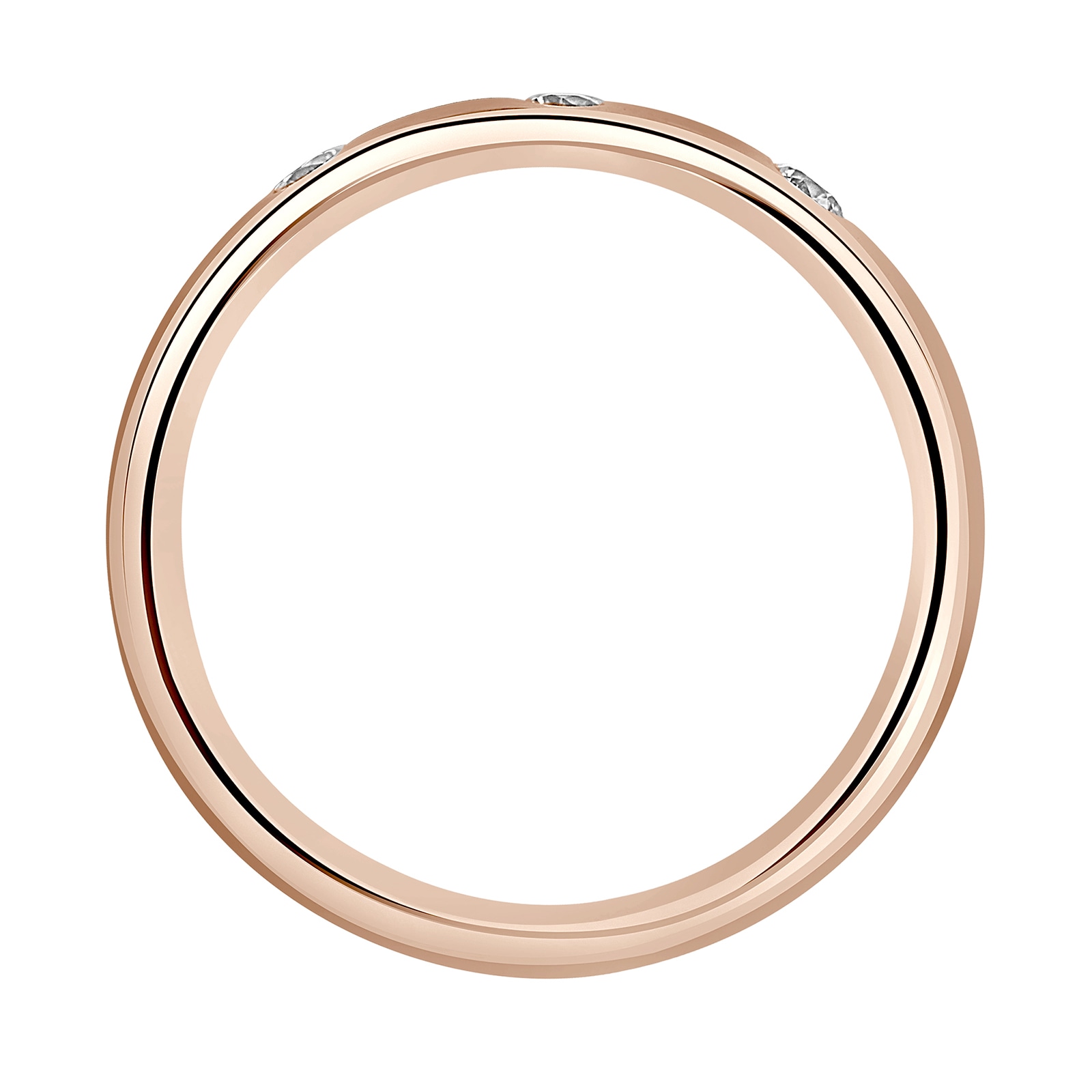Mappin & Webb 18ct Rose Gold 0.24cttw Round Brilliant Cut Three Stone Diamond Wedding Ring Mappin & Webb 18ct Rose Gold 0.24cttw Round Brilliant Cut Three Stone Diamond Wedding Ring