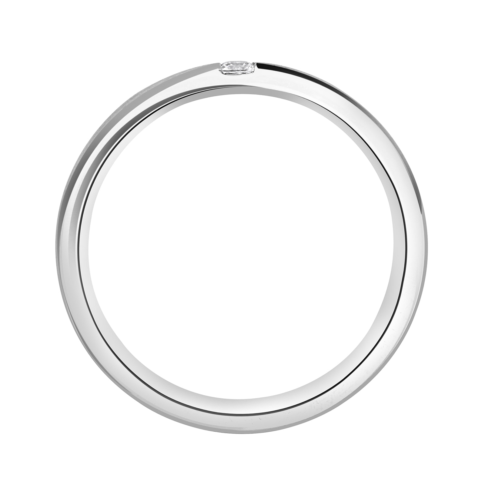 Mappin & Webb 18ct White Gold 0.04cttw Round Brilliant Cut Diamond Brushed Wedding Ring Mappin & Webb 18ct White Gold 0.04cttw Round Brilliant Cut Diamond Brushed Wedding Ring