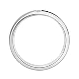 Mappin & Webb 18ct White Gold 0.04cttw Round Brilliant Cut Diamond Brushed Wedding Ring