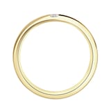Mappin & Webb 18ct Yellow Gold 0.04cttw Round Brilliant Cut Diamond Brushed Wedding Ring