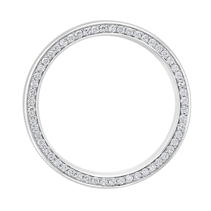 Mappin & Webb 18ct White Gold 0.56cttw Round Brilliant Cut Diamond Set Wedding Ring
