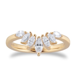 08211264 - 18ct Yellow Gold 0.50cttw Diamond Marquise Wedding Ring