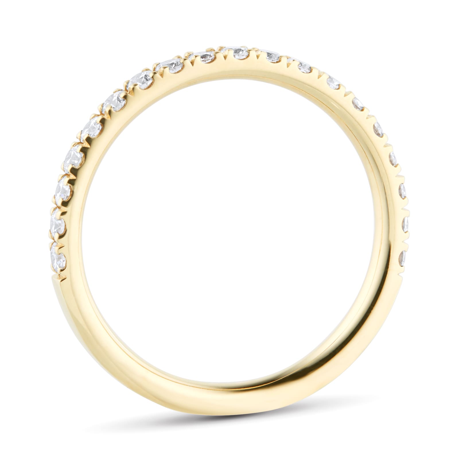 Mappin & Webb 18ct Yellow Gold 0.50cttw Diamond Set 2mm Wedding Ring