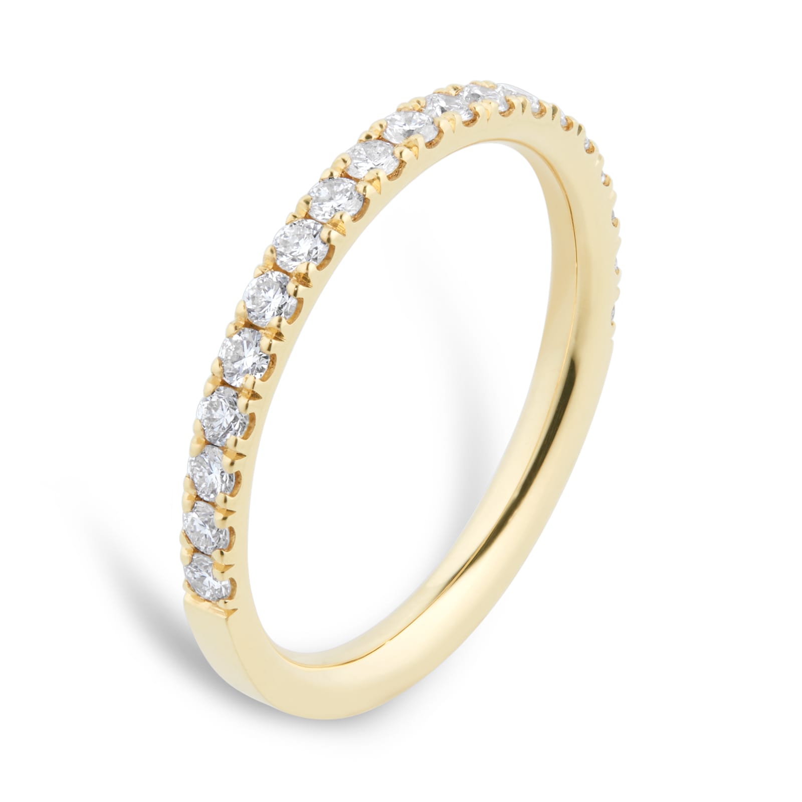Mappin & Webb 18ct Yellow Gold 0.50cttw Diamond Set 2mm Wedding Ring