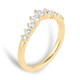 Mappin & Webb 18ct Yellow Gold 0.50cttw Diamond Set Wishbone Wedding Ring