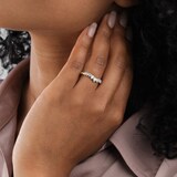 Mappin & Webb 18ct Yellow Gold 0.50cttw Diamond Set Wishbone Wedding Ring