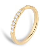 Goldsmiths 18ct Yellow Gold 2mm 0.25ctw Diamond Shaped Wedding Ring
